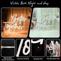 Better Together Neon Sign For Wedding Warm White Better Together Led Signs For Wall Decor Adjustable Brightness Light Up Sign