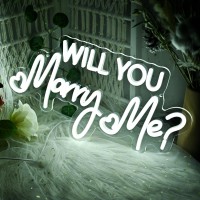 Will You Marry Me Neon Sign Cool White Marry Me Light Up Letters Sign For Proposal Wedding Party Decorations Will You Marry Me