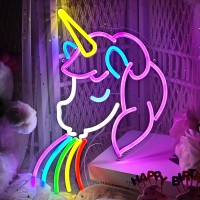 Fantasy Horse Neon Sign For Girls Bedroom 15X 126 Rainbow Neon Light Up Sign Adjustable Brightness Colorful Led Lamp Sign