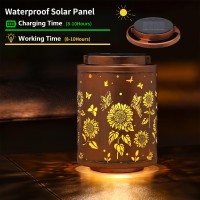 Solar Outdoor Lanterns Butterflies Garden Decor Led Light Hanging Waterproof Solar Metal Lantern Birthday Gifts For Women Mon G