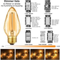 Leools F15 8W Led Porch Light Bulb Outdoor, E26 Medium Base Led Post Bulb For 75W Incandescent Equivalent,Dimmable 2700K Warm White Flame Wrinkle Amber Glass, For Ceiling Fan And Lantern Lamp, 6-Pack