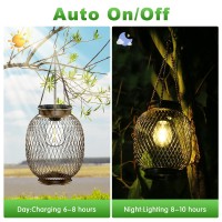 Solar Lanterns Outdoor Waterproof Collasis Vintage Hanging Solar Lights Outdoor Ip65 Waterproof Decorative Lanterns Lighting For