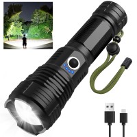 Sigoobal Flashlights High Lumens 990 000 Lumens Rechargeable Super Bright Flashlight With 5 Modes 12H Running Time Powerful F