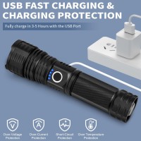 Sigoobal Flashlights High Lumens 990 000 Lumens Rechargeable Super Bright Flashlight With 5 Modes 12H Running Time Powerful F