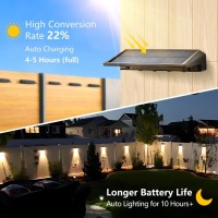 Solar Fence Lights Outdoor Outdoor Waterproof Led 6 Pack Solar Powered Wall Light For Outside Fence Post Deck Railing Pool Step