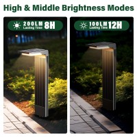 Coxseni Solar Path Lights Outdoor 4Pack Bright 60Led Solar Pathway Lights Outside Waterproof Warm Cool Walkway Lights Solar