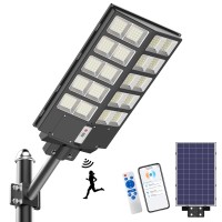 Waitscher Solar Flood Light 4000W Outdoor Waterproof Motion Sensor Street Light With App Dusk To Dawn 450000Lm