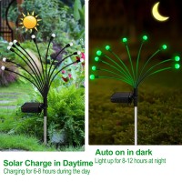 Kohlrabi Halloween Decorations Outdoor Solar Green Halloween Lights Outdoor 2 Pack 20 Led Solar Firefly Lights Waterproof Sol