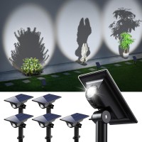 6 Pack Solar Power Spot Lights Outdoor Waterproof Led Dusk To Dawn Landscape Spotlight Lamp For Outside Yard Tree Flag Plants