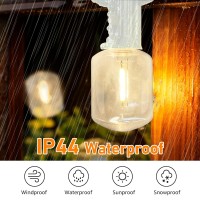 Bokoiuu 25Ft C7 Led String Lights, Garden Decor String Light With 25 Led Clear Square Lights, Outdoor Square Bottle String Light Waterproof For Patio Yard Party Wedding Decor