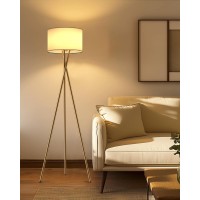 Lightdot Tripod Floor Lamp Modern Floor Lamp For Living Room Standing Lamp With Linen Shade E26 Bulb Included 66 Tall Floo