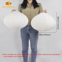 Methedeeco 2Pcs 16Inch Handmade Linen Pendant Light Shades Fabric Lampshade Minimalist Whitebeige Foldable Hanging Lanterns