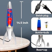 Ganbipu Original Magma Lamp With Blue Liquid And Red Wax 145 Inch Liquid Motion Lamp Cool Night Light Home Bedroom Office Deco