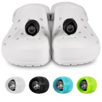 Kitsology 2Pcs Croc Lights For Shoes Croc Headlights Outdoor Camping Essential Croc Lights Light Up Croc Charm Clip On Clog Fla