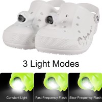 Kitsology 2Pcs Croc Lights For Shoes Croc Headlights Outdoor Camping Essential Croc Lights Light Up Croc Charm Clip On Clog Fla