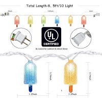 Popsicle String Lights 85Ft Popsicle Summer Outdoor Party Lights With 10 Multicolor Popsicle Lights Summer Home Decorations S