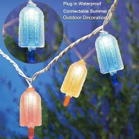 Popsicle String Lights 85Ft Popsicle Summer Outdoor Party Lights With 10 Multicolor Popsicle Lights Summer Home Decorations S