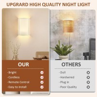 Xieyor Battery Operated Wall Sconces Set Of Two Wall Decor For Bedroom Dimmable Led Lights 16 Rgb Colors Remotecontrolled W