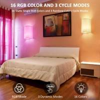 Xieyor Battery Operated Wall Sconces Set Of Two Wall Decor For Bedroom Dimmable Led Lights 16 Rgb Colors Remotecontrolled W