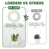 Lordem Grow Light Full Spectrum Pot Clip Led Plant Growth Light With Auto Onoff Timer 4812H Plant Lamp With 360Rotatable Goos