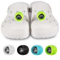 Kitsology 2Pcs Croc Lights For Shoes Croc Headlights Outdoor Camping Essential Croc Lights Light Up Croc Charm Clip On Clog Fla