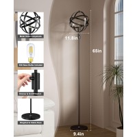 Lightdot 65In Industrial Floor Lamp Dimmable Brightness Adjustable Spherical Standing Lamp With 3000K E26 Led Bulb Unique Fa