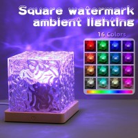 Northern Lights Cube Lamp Ocean Lamp Water Projector Light Luminorthe Cube Lamp Lumena Lights Cube Bedroom Decor 16 Colors Rotat