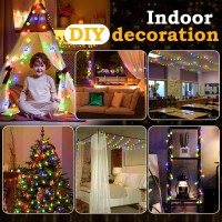 Knonew Battery Operated String Lights Indoor Bedroom 20Ft 60Led Globe Fairy Lights With Timer 8 Modes Cluster Lights For Outdoor