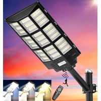 Gefolly 3500W Solar Street Light Outdoor Wide Angle 320000Lm 3000K4000K6500K Commercial Parking Lot Lights Dusk To Dawn Ip67