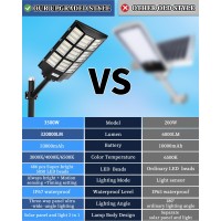 Gefolly 3500W Solar Street Light Outdoor Wide Angle 320000Lm 3000K4000K6500K Commercial Parking Lot Lights Dusk To Dawn Ip67