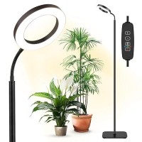 Grow Lights For Indoor Plants Full Spectrum Plant Grow Light 20W Led Floor Plant Growing Lamp With Height Adjustable Stand Of