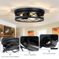 Xpehk 3Light Farmhouse Flush Mount Ceiling Light 13 Inch Hallway Lighting Fixtures Ceiling Flush Mount Ceiling Light Fixture Li