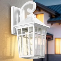 Darkaway Outdoor Wall Lights For House Exterior Lighting Fixtures Wall Mount Outdoor Porch Lights Waterproof White Outdoor Scon