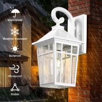 Darkaway Outdoor Wall Lights For House Exterior Lighting Fixtures Wall Mount Outdoor Porch Lights Waterproof White Outdoor Scon