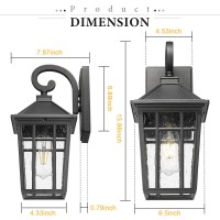 Darkaway Outdoor Wall Lights For House Exterior Lighting Fixtures Wall Mount Outdoor Porch Lights Waterproof Black Outdoor Scon