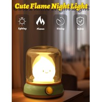 Bandiancy Cute Kerosene Night Light Cozy Light Rechargeable Night Light Shower Lamp Lovely Decoration Night Lights For Adults