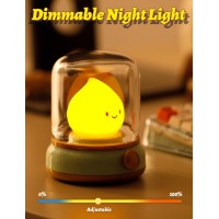 Bandiancy Cute Kerosene Night Light Cozy Light Rechargeable Night Light Shower Lamp Lovely Decoration Night Lights For Adults