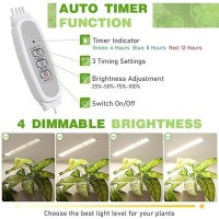 Foxgarden Plant Lights For Indoor Growing Grow Light Full Spectrum With Timer 4812 H Fourhead 208 Led Grow Lamp With Flexib