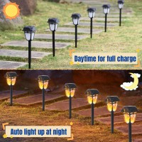 Dynaming Solar Flame Torch Lights Outdoor 9 Pack Flickering Flame Pathway Solar Lights Auto Onoff Garden Decorative Lights W