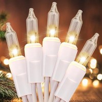 Meteds Christmas Lights 2Pack 100 Count Clear Mini Lights White Wire Ulcertified Connectable Multicolor String Lights For Christ