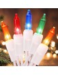 Meteds Christmas Lights 2Pack 100 Count Clear Mini Lights White Wire Ul Certified Connectable Multicolor String Lights For Chris