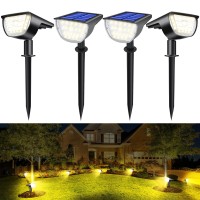 Aomil Landscape Spotlights Outdoor Solar Spot Lights For Outside Waterproof Ip67 Outdoor Lights For Yard Decor Garden Outdoor