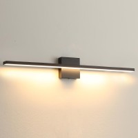 Lonruka Bathroom Light Fixtures Over Mirror 32 Inch Black Bathroom Vanity Light Led Modern Wall Sconce 3000K Bar Vanity Lights