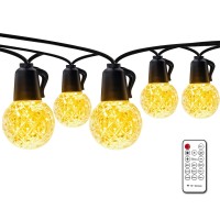 Sanben Led Outdoor String Lights, 50Ft Patio Lights With Remote, Ip65 Waterproof Outside Hanging Lights For Backyard Party Christmas -3000K