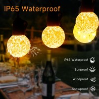 Sanben Led Outdoor String Lights, 50Ft Patio Lights With Remote, Ip65 Waterproof Outside Hanging Lights For Backyard Party Christmas -3000K