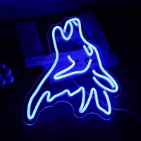 Lisignve Wolf Neon Sign Blue Led Cute Wolf Neon Lights For Wall Decor Dimmable Usb Bedroom Sign Lights For Kids Room Home Decor