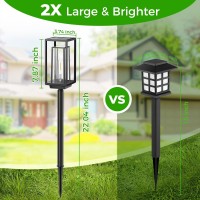 Kelme Solar Pathway Lights Outdoor 4 Pack Bigger Size Solar Lights For Outside Super Bright Up To 14Hrs Solar Garden Lights W