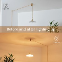 Oyisen Plug In Pendant Light 91 Inch Glass Lampshade Hanging Lights With Plug In Cord Two Ways Switches Industrial Pendant Ligh