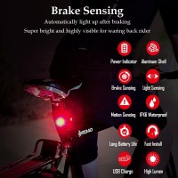 Bicycle rear light brakeactivated rear light