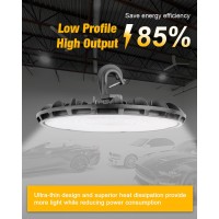 Jclgl Ufo Led High Bay Light 100W High Bay Led Shop Lights 5000K 11 000Lm With Us Plug Hanging Hook Safe Rope Ip65 Waterpro